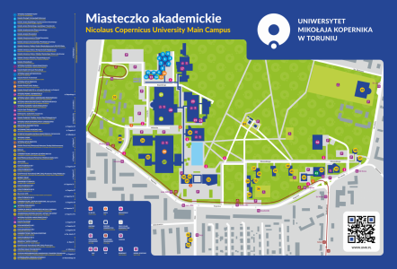 mapa kampusu. Kliknij, aby powiększyć zdjęcie.
